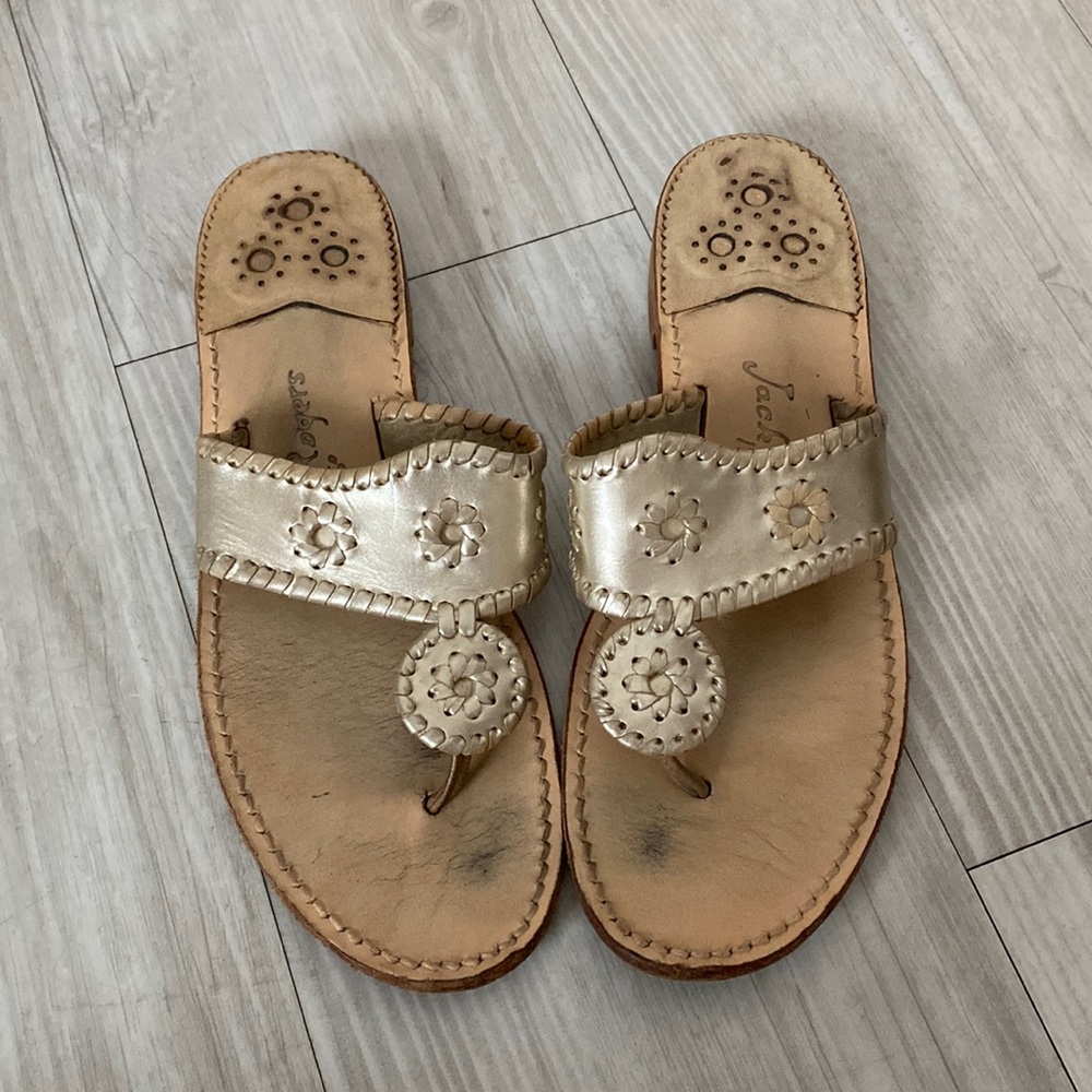 Jack Rogers Platinum “Jacks Flat Sandal”
